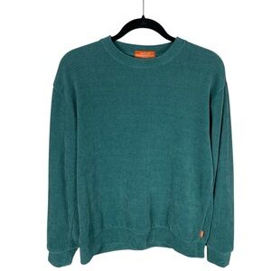 *2/$30* Negative Space Green Long Sleeve Crewneck Ribbed Sweatshirt Size L